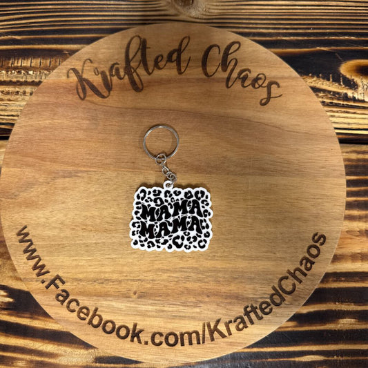 Acrylic Keychain - Leopard Mama Mama