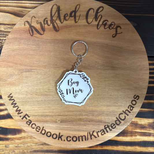 Acrylic Keychain - Boy Mom