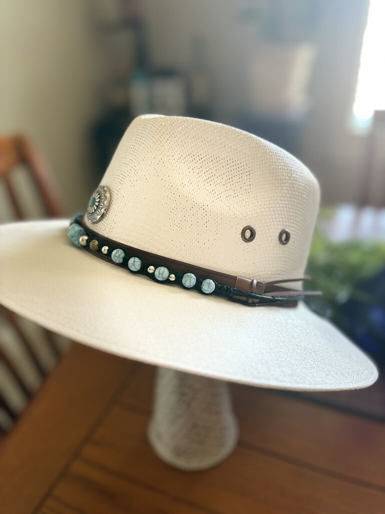 Hat, Summer W/Hatband White