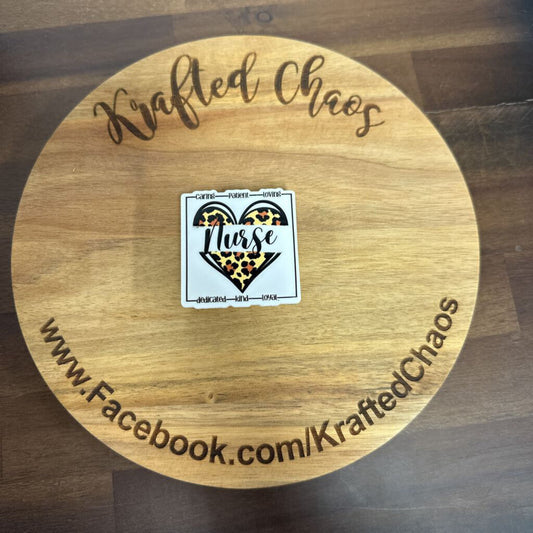 Bogg Charm - Nurse leopard heart