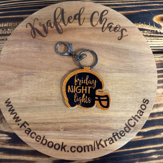 Springtown Leather Keychain - Football Helmet