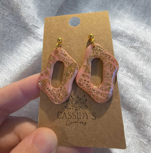 Pink/Gold Dangles