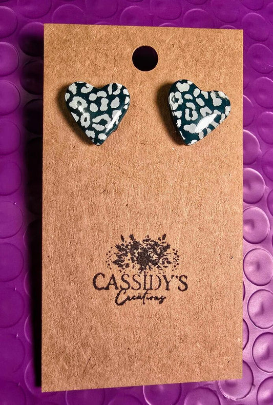 Hornets Grn Cheetah Heart