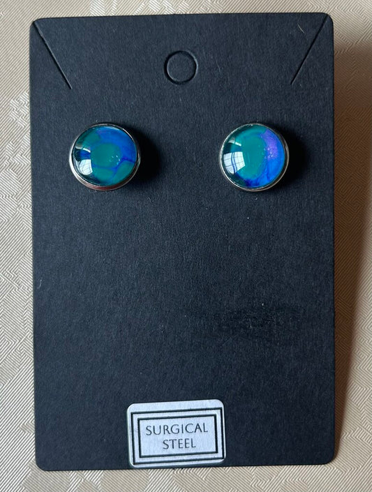 Surgical Steel Studs Teal
