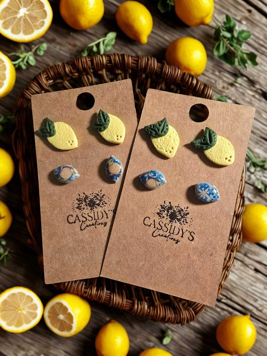 Lemon Studs w/Ovals