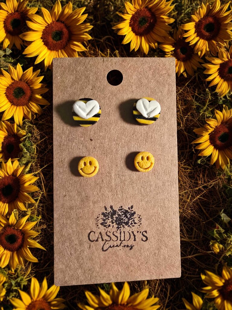Bee & Happy Studs