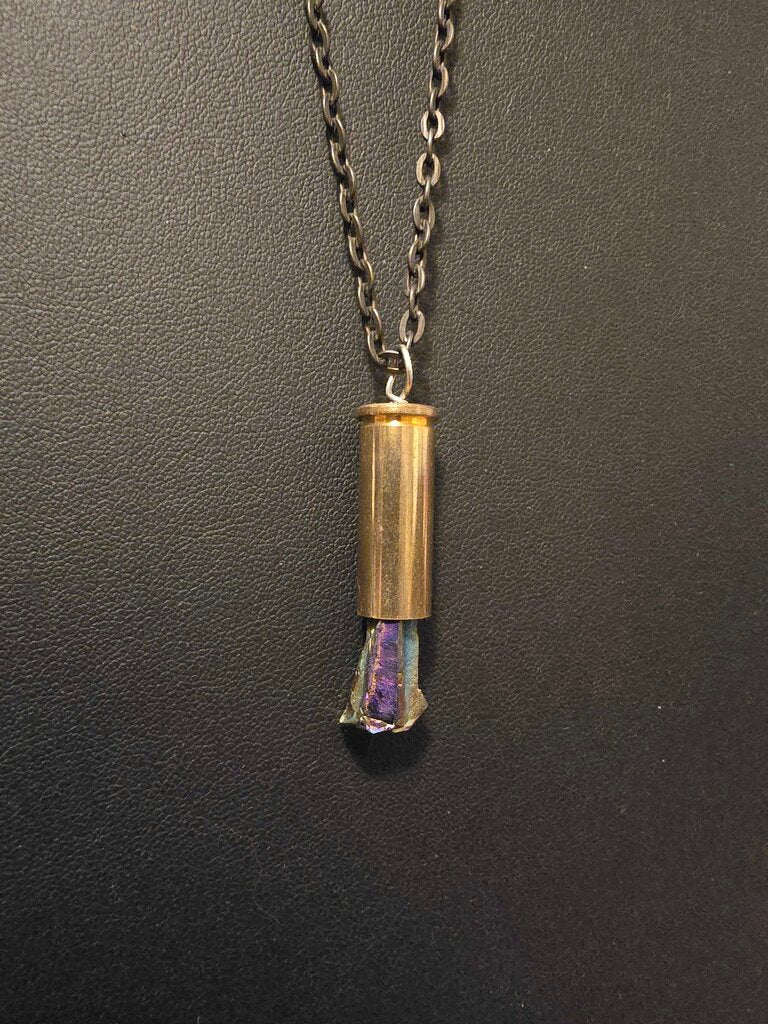 Bullet Casing Necklace-Purple