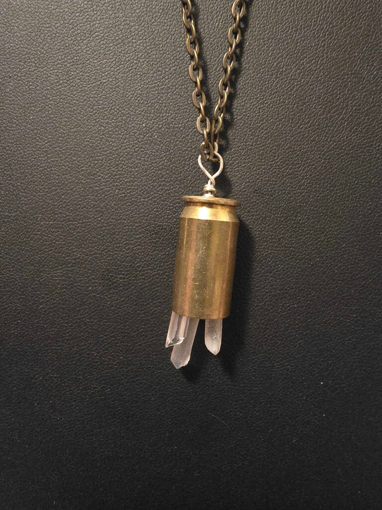 Bullet Casing Necklace-White