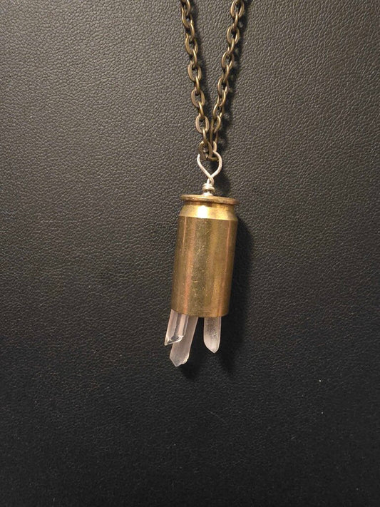 Bullet Casing Necklace-White