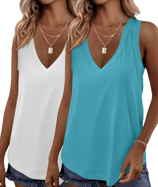 Top, Tank Loose Women's Lake Blue Med