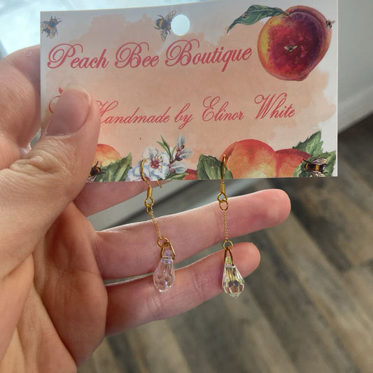 Austrian Crystal on 24k plated chain