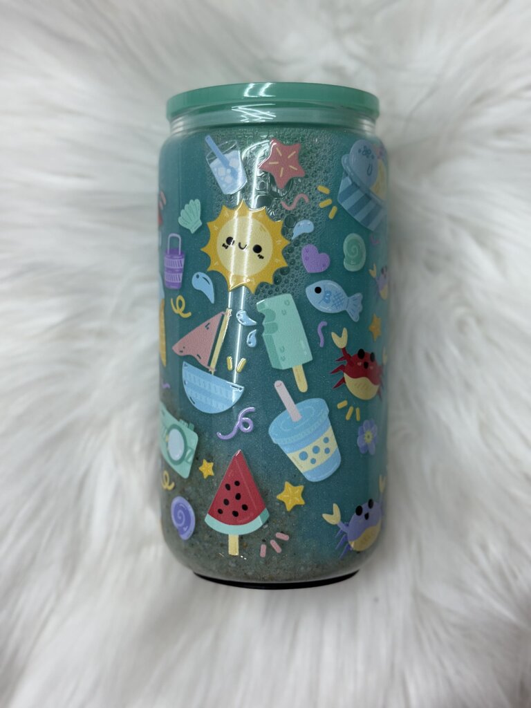 16 oz Snow Globe Beach