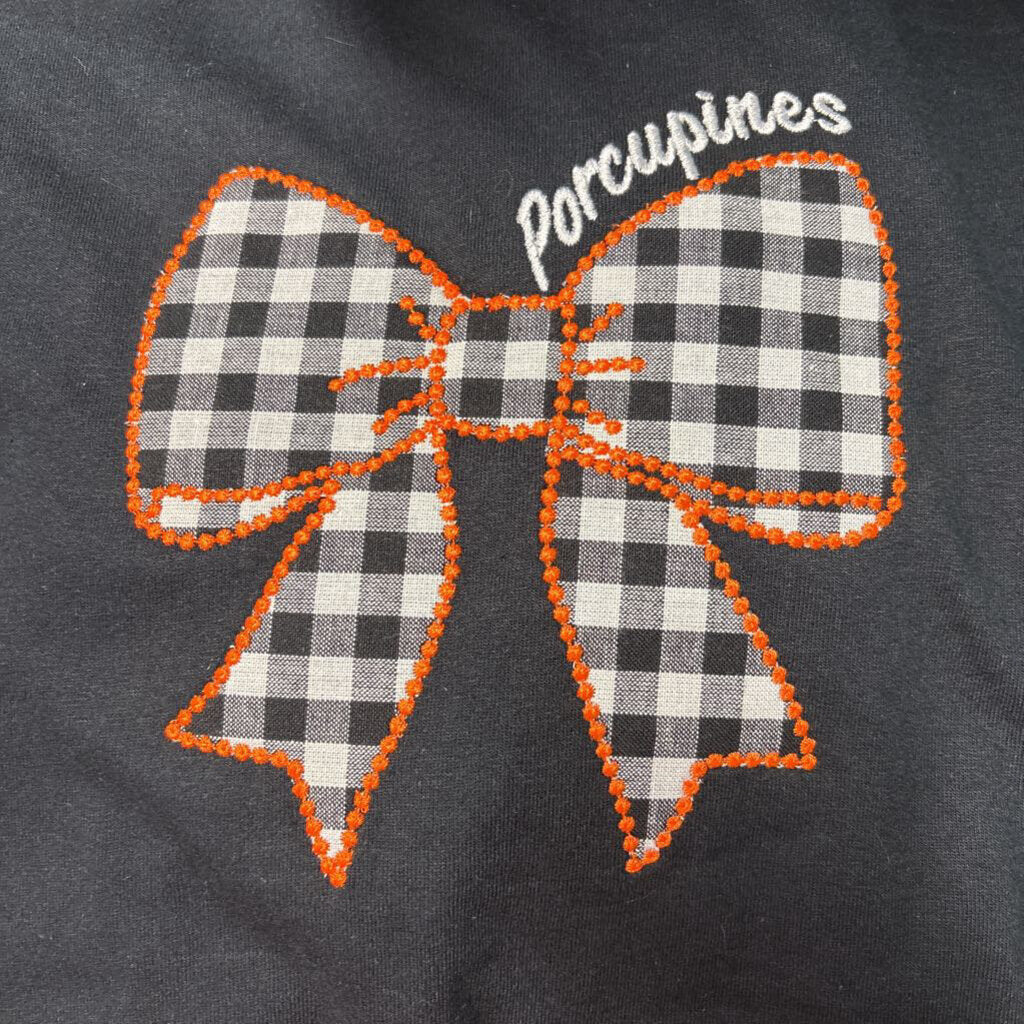 Black porcupine bow shirt 3XL