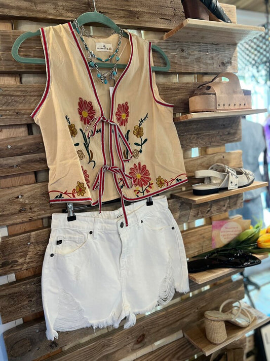 Embroidered Boho Vest