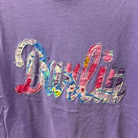 Purple comfort color raggedy Darlin shirt small