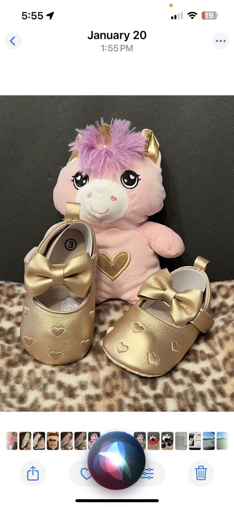 INFANT GOLD SHOES-12/18 MO