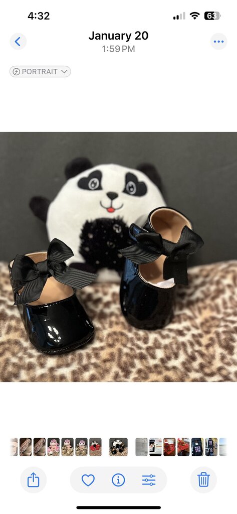 INFANT BLACK SHOES-12/18 MO