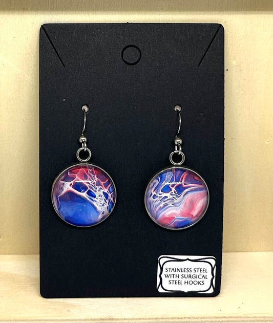 Acrylic Art Earrings Round