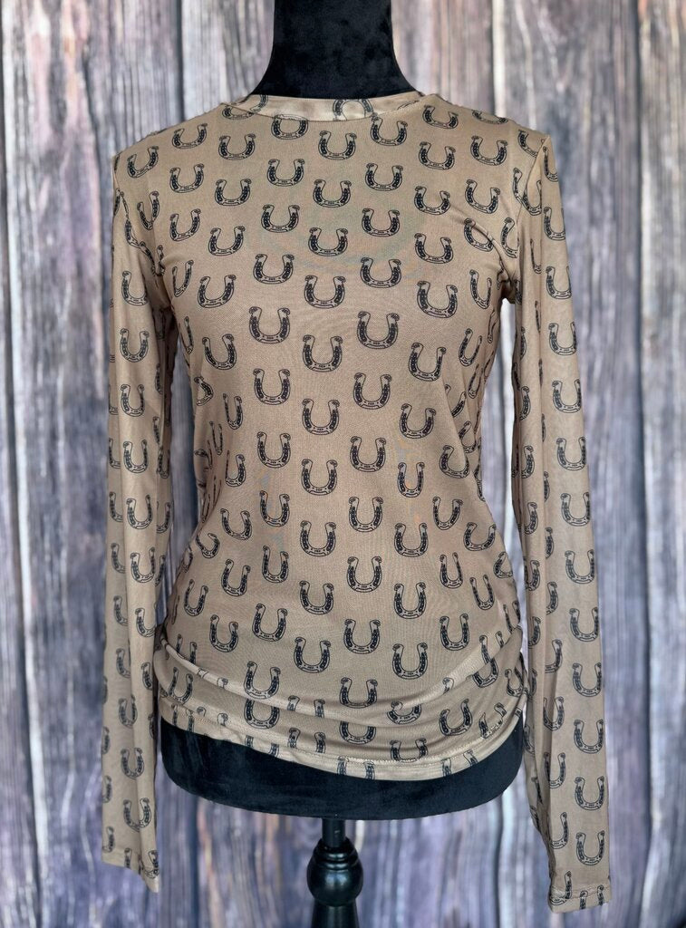 High Stakes & Horseshoes Mesh Top - L/XL