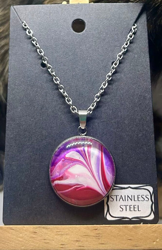 Acrylic Art Pendant Round