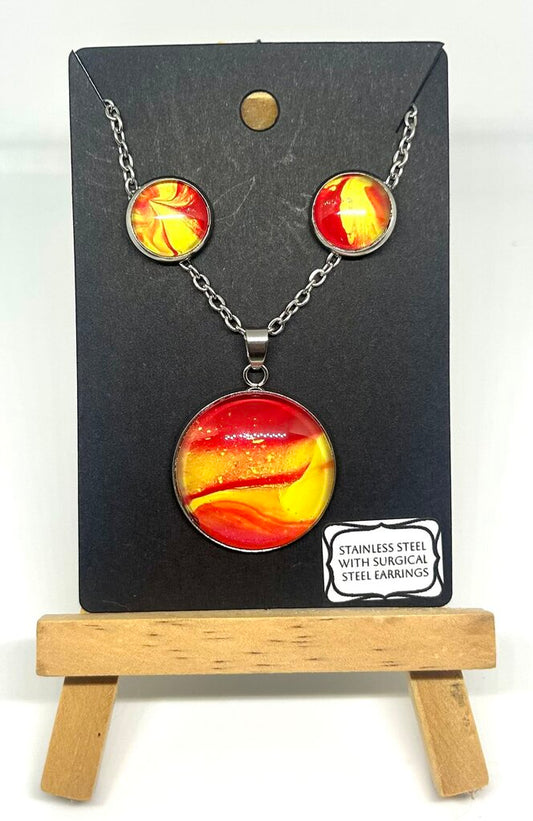 Acrylic Art Jewelry Set