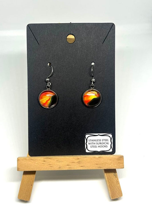 Acrylic Art Earrings Round