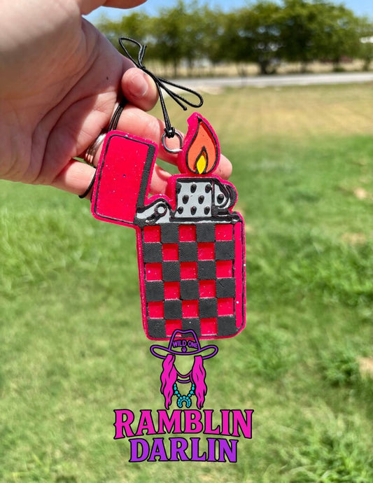 Checkered Lighter Freshie in Jamaica Me Crazy Scent