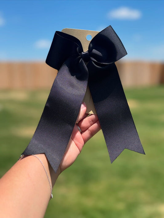 Black Thin Cheer Bow
