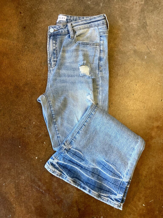 Shiloh Distressed Flare Jeans 13