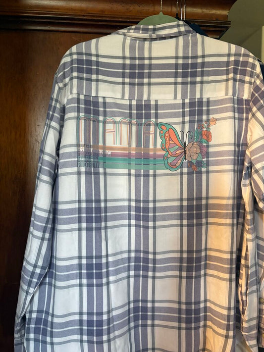 Shirt, Flannel Snaps Mama/Btrfly