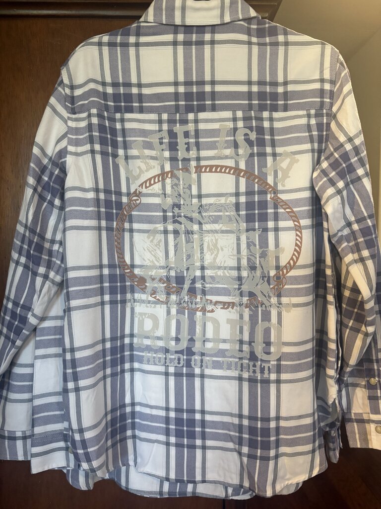 Shirt, Flannel "Life is A Rodeo"