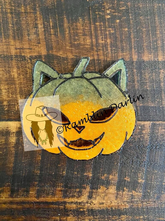 Pumpkin Cat Freshie in Butt Naked Scent