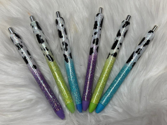 GELN PENS - BLACK COW PRINT