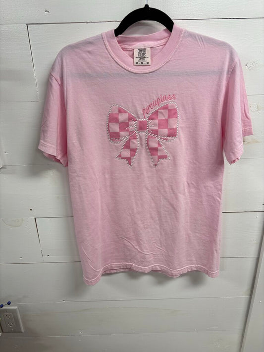 Pink out Bow shirt size medium