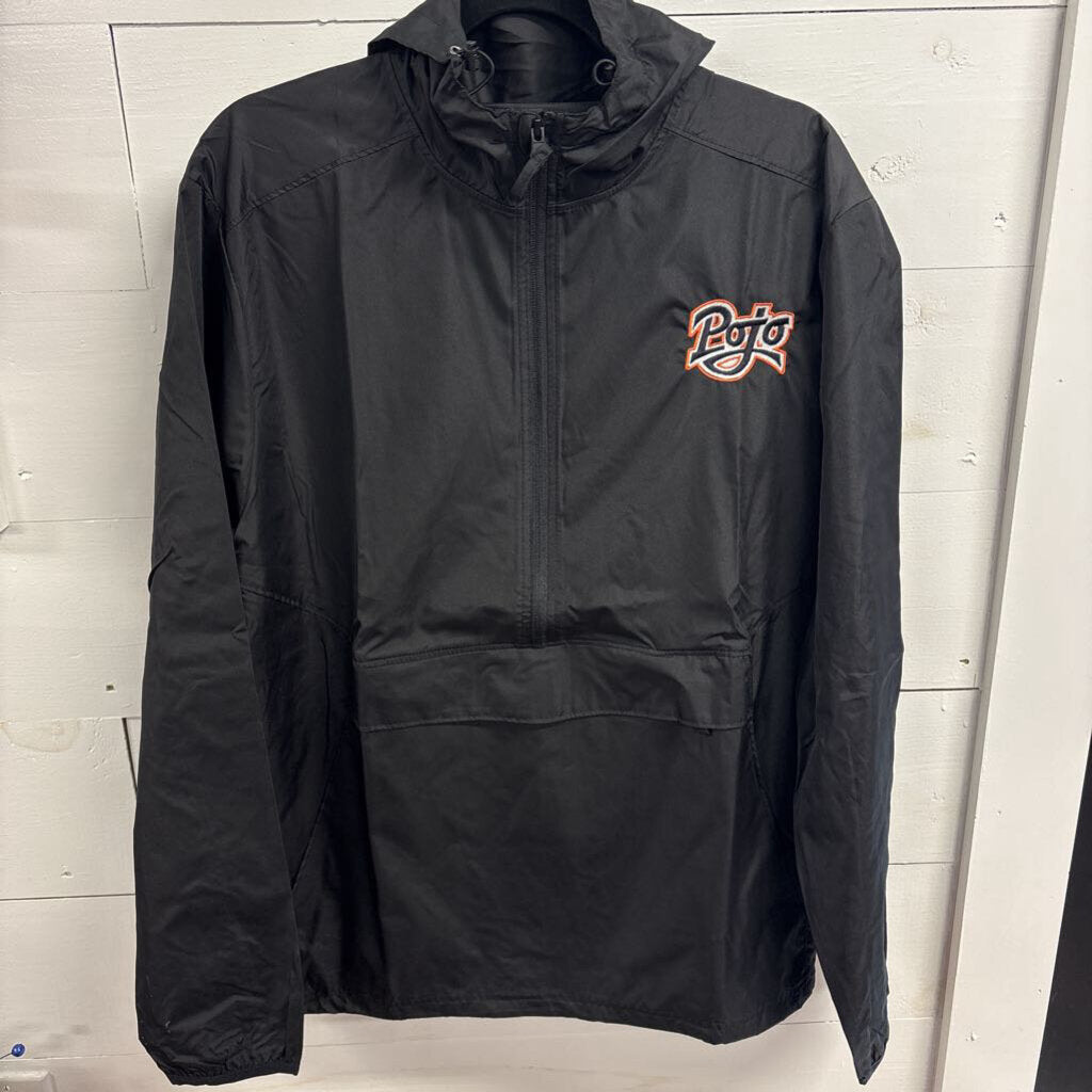 Holloway Black jacket with hood and Pojo Logo LARGE