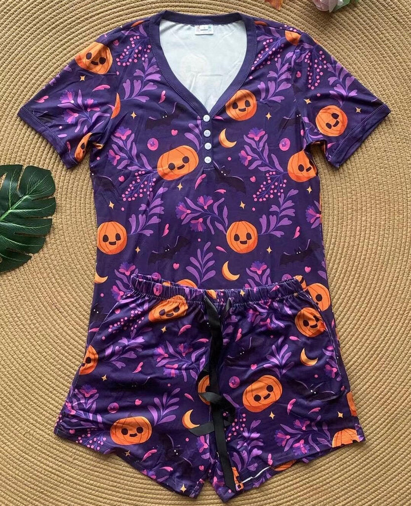 Pumpkin PJ Short Set - Medium