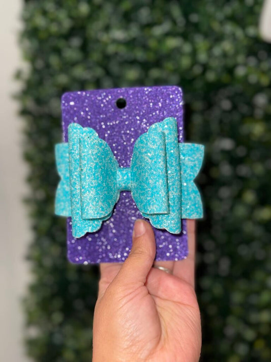 Tiffany Blue Faux Leather Bows