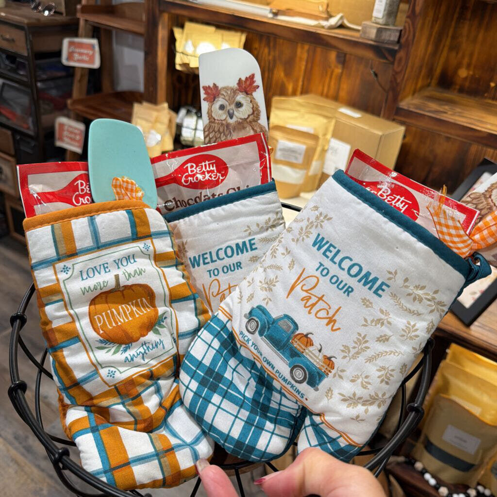 Fall Pot Holder/Spatula/Cookie Mix Set