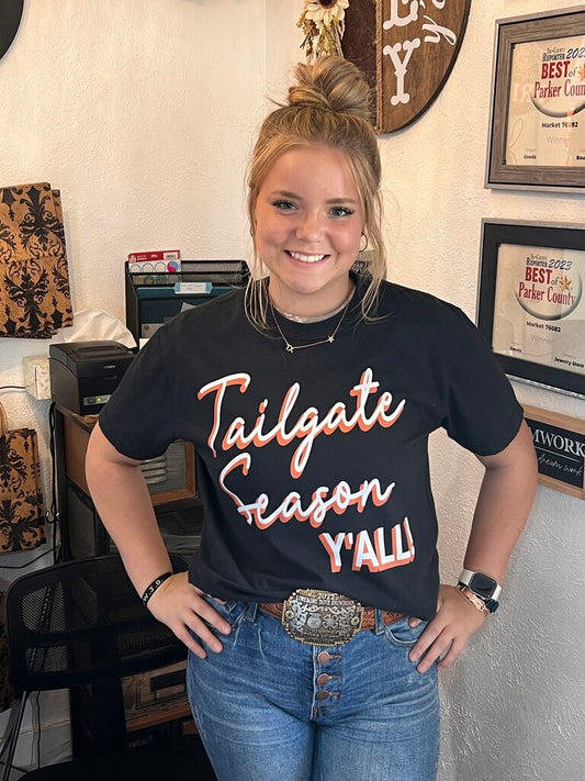 Tailgate Season Y'All Tee (comfort colors brand)