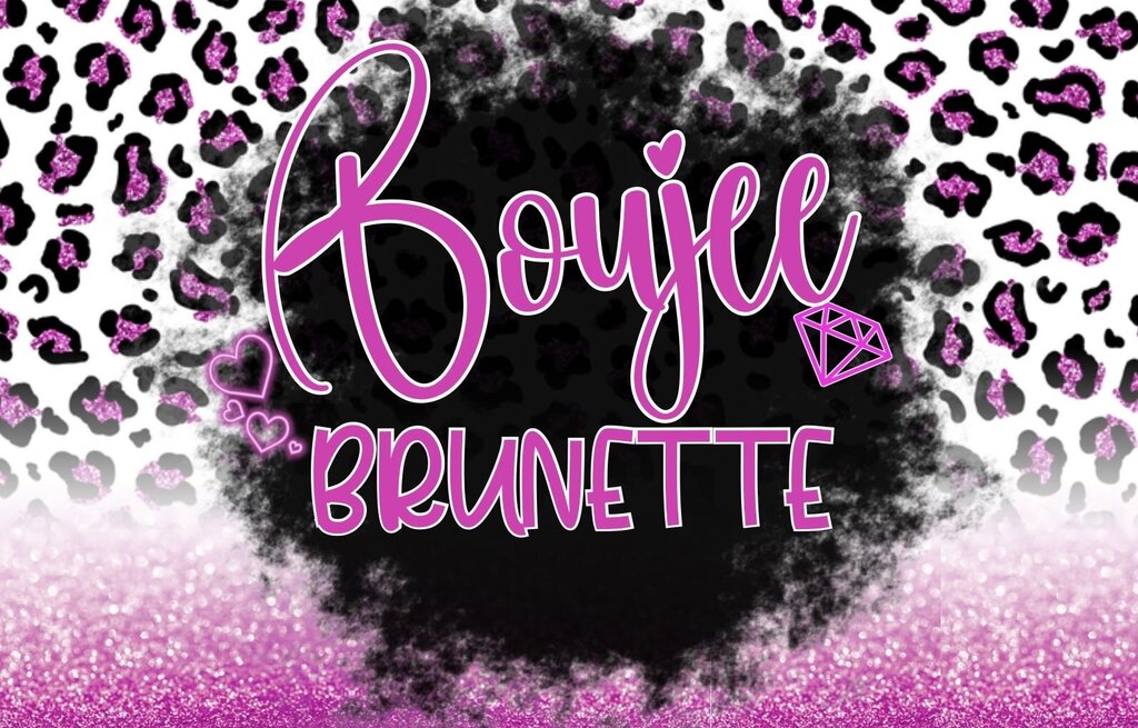 Custom Skinny Koozie- Lana Bolenbarker- Pink & Black "Boujee Brunette"