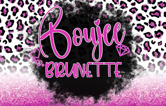 Custom Skinny Koozie- Lana Bolenbarker- Pink & Black "Boujee Brunette"