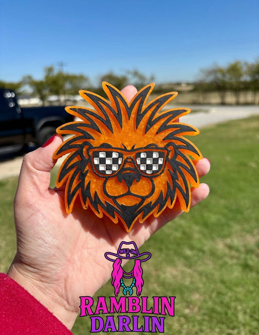 Checkered Sunglasses Porcupine Freshie in Black Ice Scent