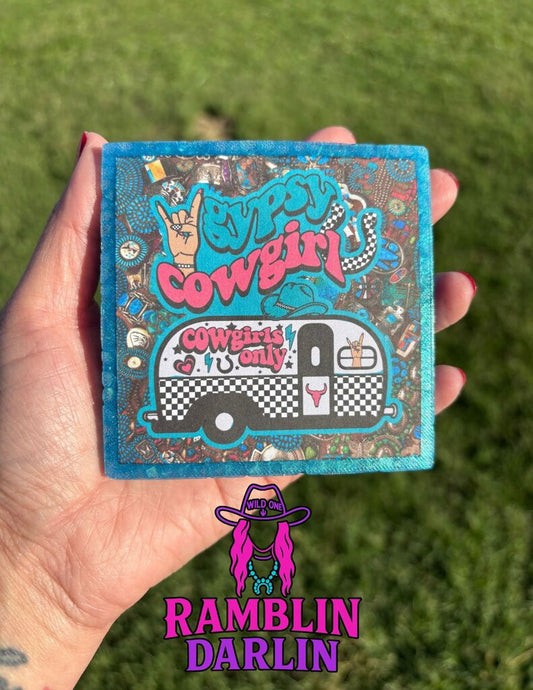 Gypsy Cowgirl Square Freshie in Leather & Lace Scent