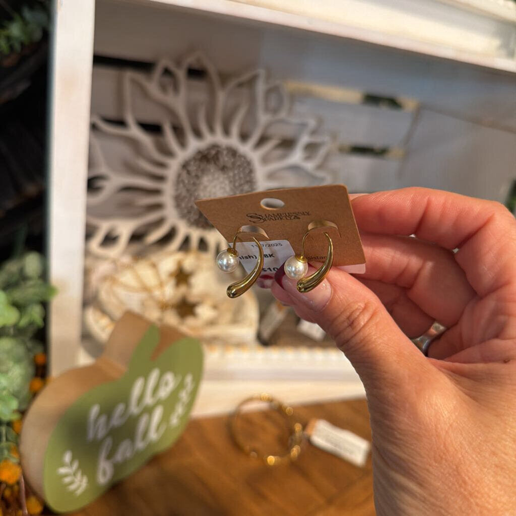 Pearl Drop Earring (non tarnish)