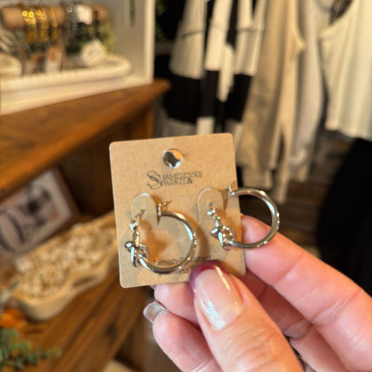 Silver Knot Hoops (non tarnish)
