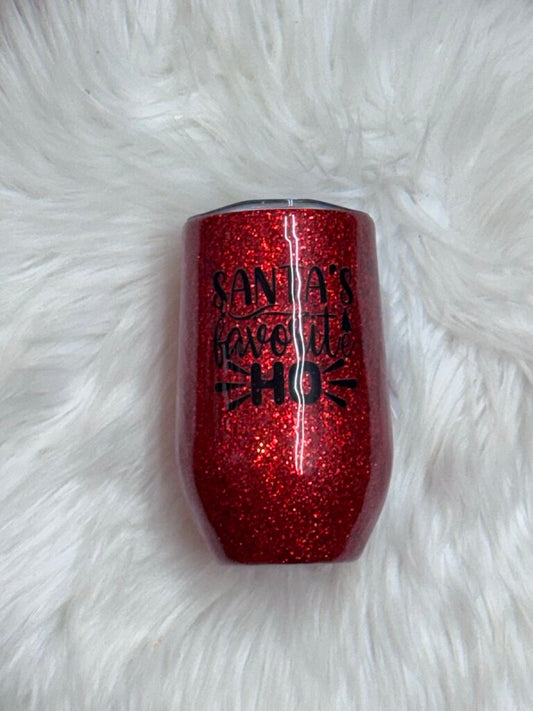 16 OZ WINE TUMBLER SANTA'S HO