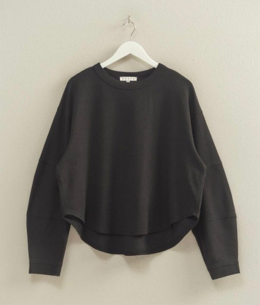 Cropped Distressed Edging Top