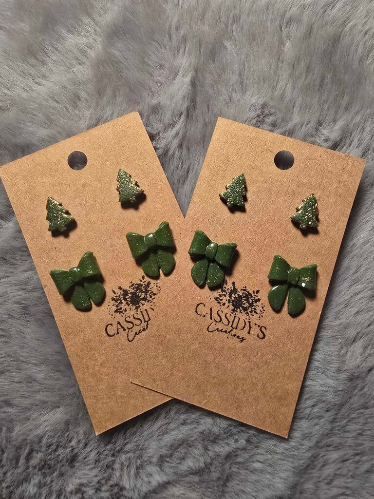 Trees & Bow stud pack
