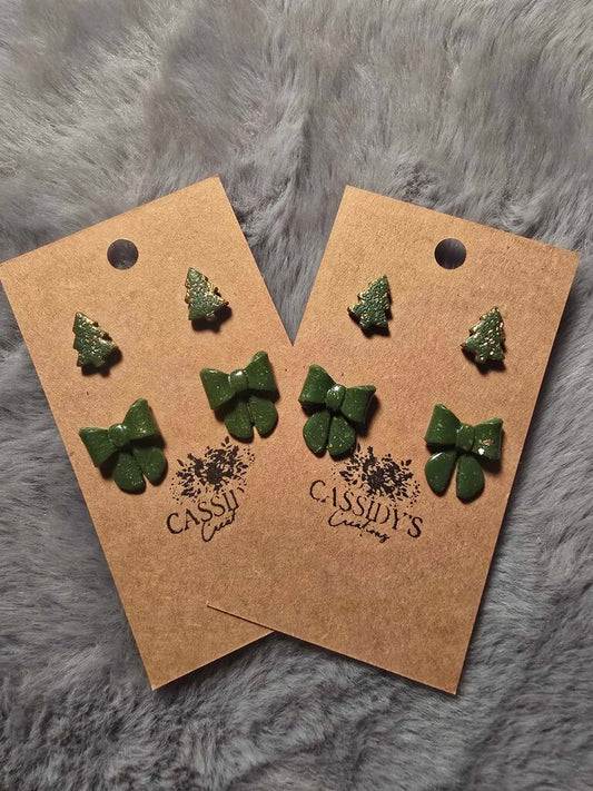 Trees & Bow stud pack