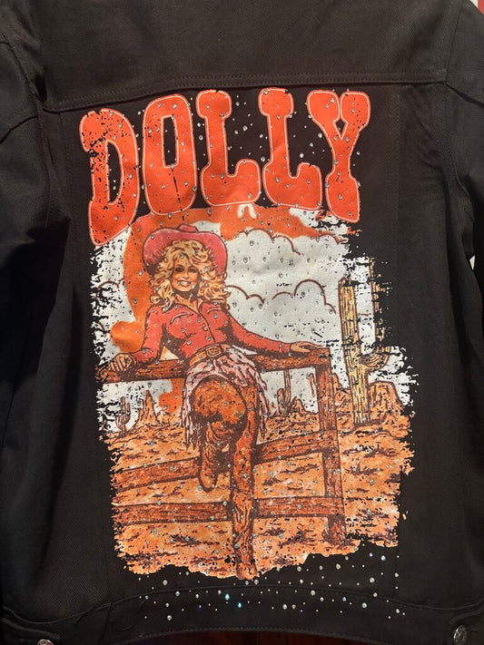 Jacket, Denim Blk "vintage Dolly"
